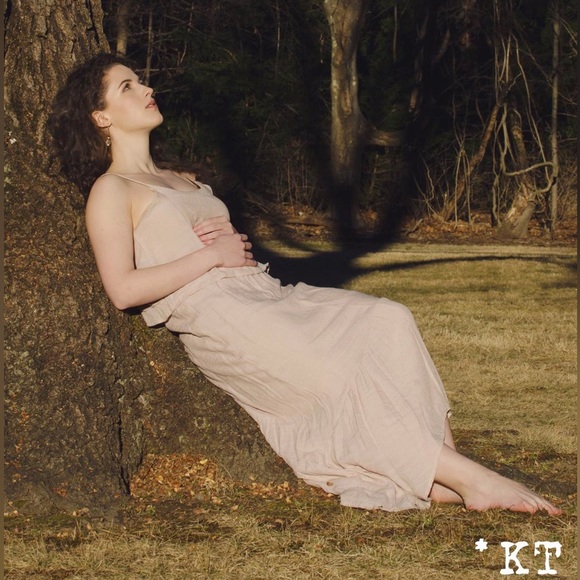 Francesca's Collections Dresses & Skirts - Francesca’s dusty pink taupe maxi dress summer boho coastal cottage fairy beach